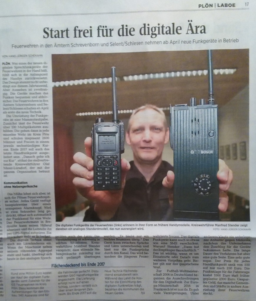 Kieler Nachrichten/Ostholstiner Zeitung, 18. Januar 2016